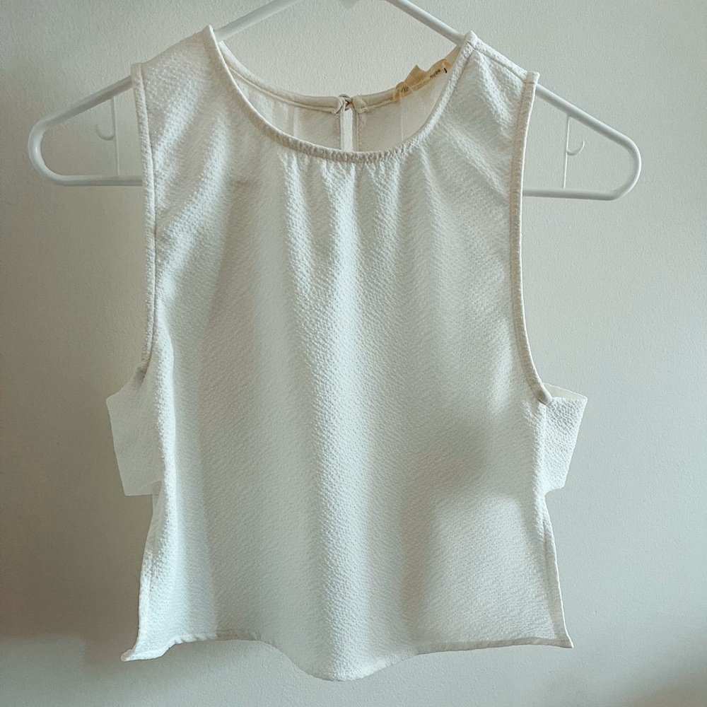 White crop top